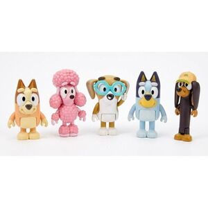 Bluey Poseable Figurines - Bingo Coco Honey Bluey Snickers - Good Condition